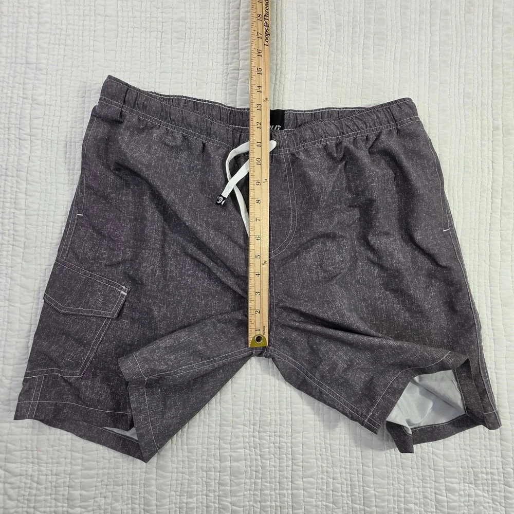 Banana Split Mens XL Board Shorts Grey Heather Cargo Swim Trunks‎ Mesh Lining